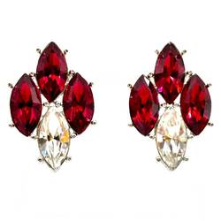 Yves Saint Laurent Earrings Red Crystal Fashion YVES SAINT LAURENT