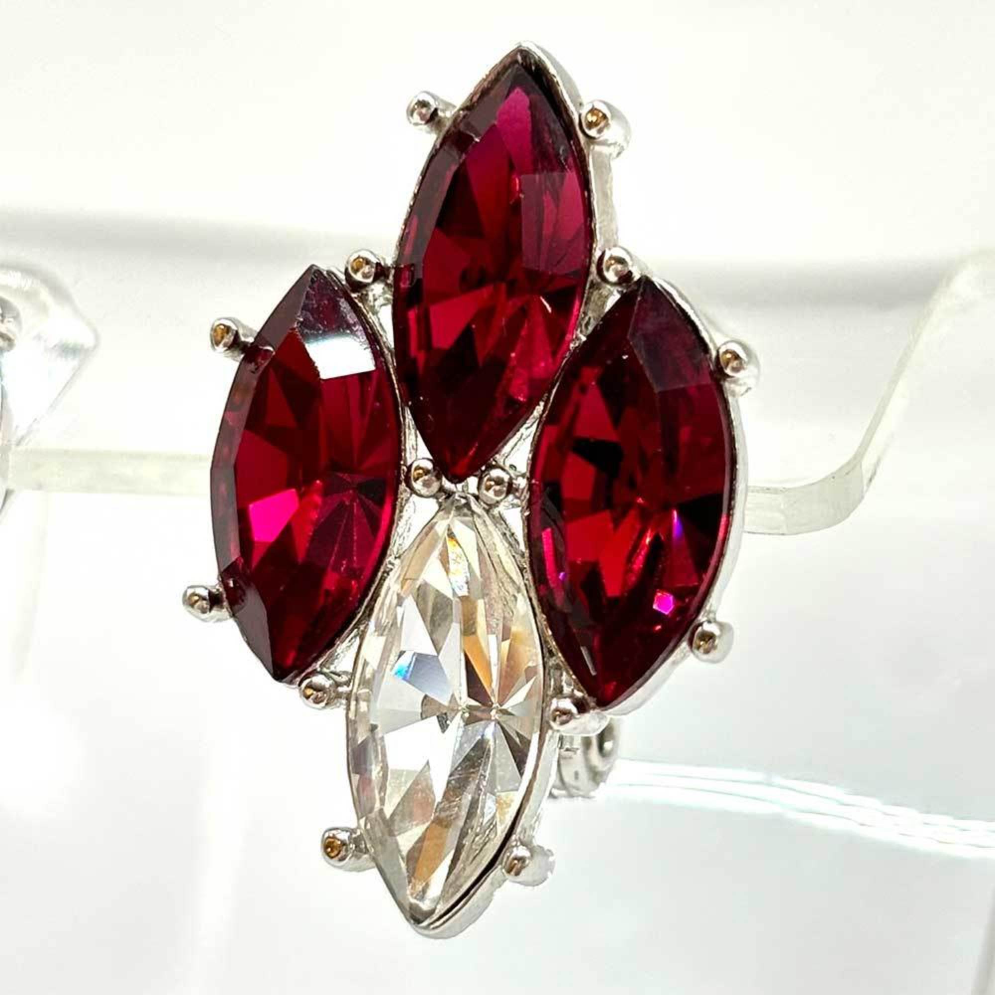 Yves Saint Laurent Earrings Red Crystal Fashion YVES SAINT LAURENT