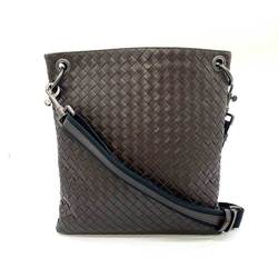 Bottega Veneta Bag Intrecciato Shoulder Brown Crossbody Square Men Women Leather 172736 BOTTEGAVENETA