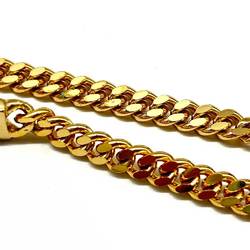 Christian Dior Dior Plate Bracelet Gold Large Size L Cuban DIOR