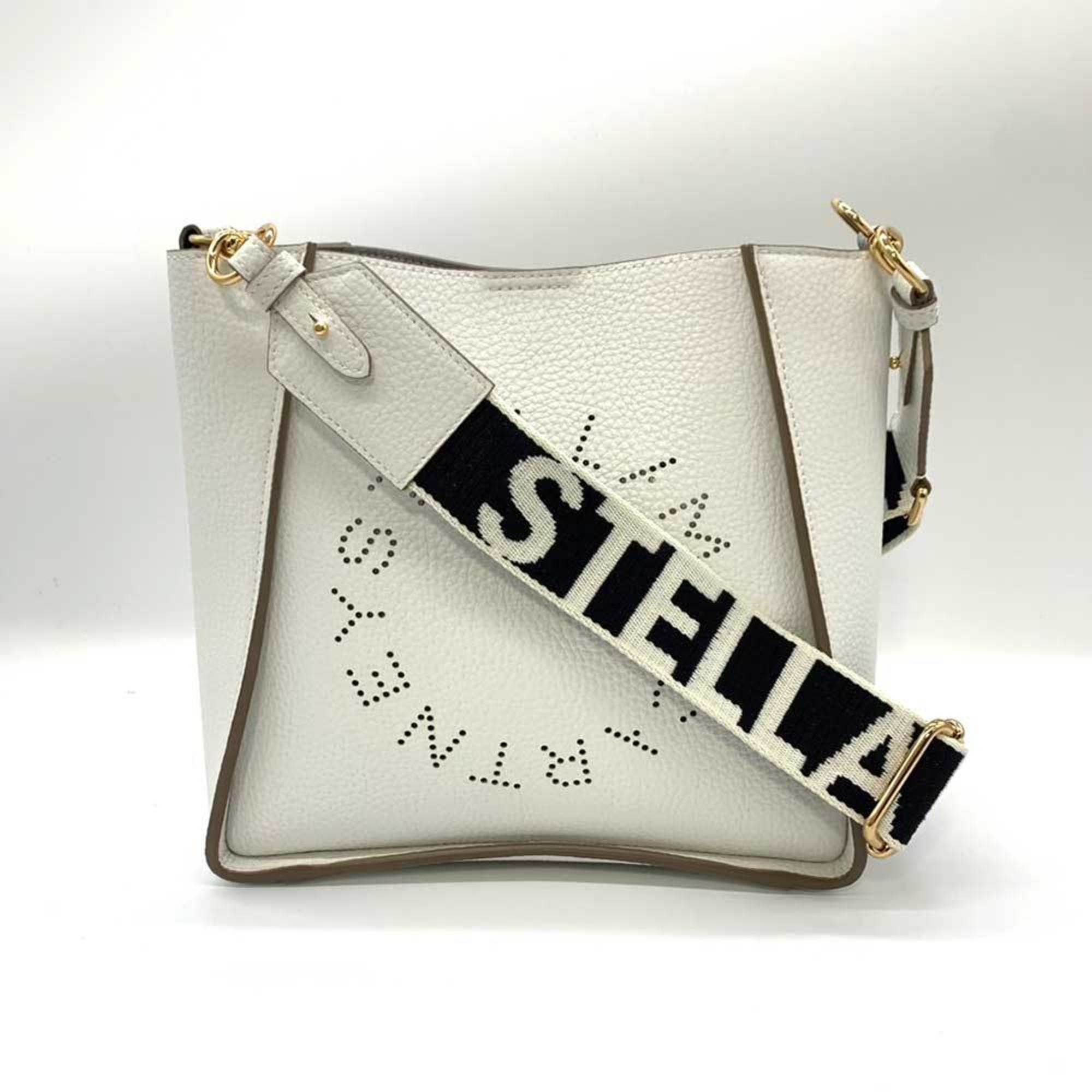 Stella McCartney Bag Shoulder White Crossbody Punching Circle Women's Faux Leather 700073 MCCARTNEY