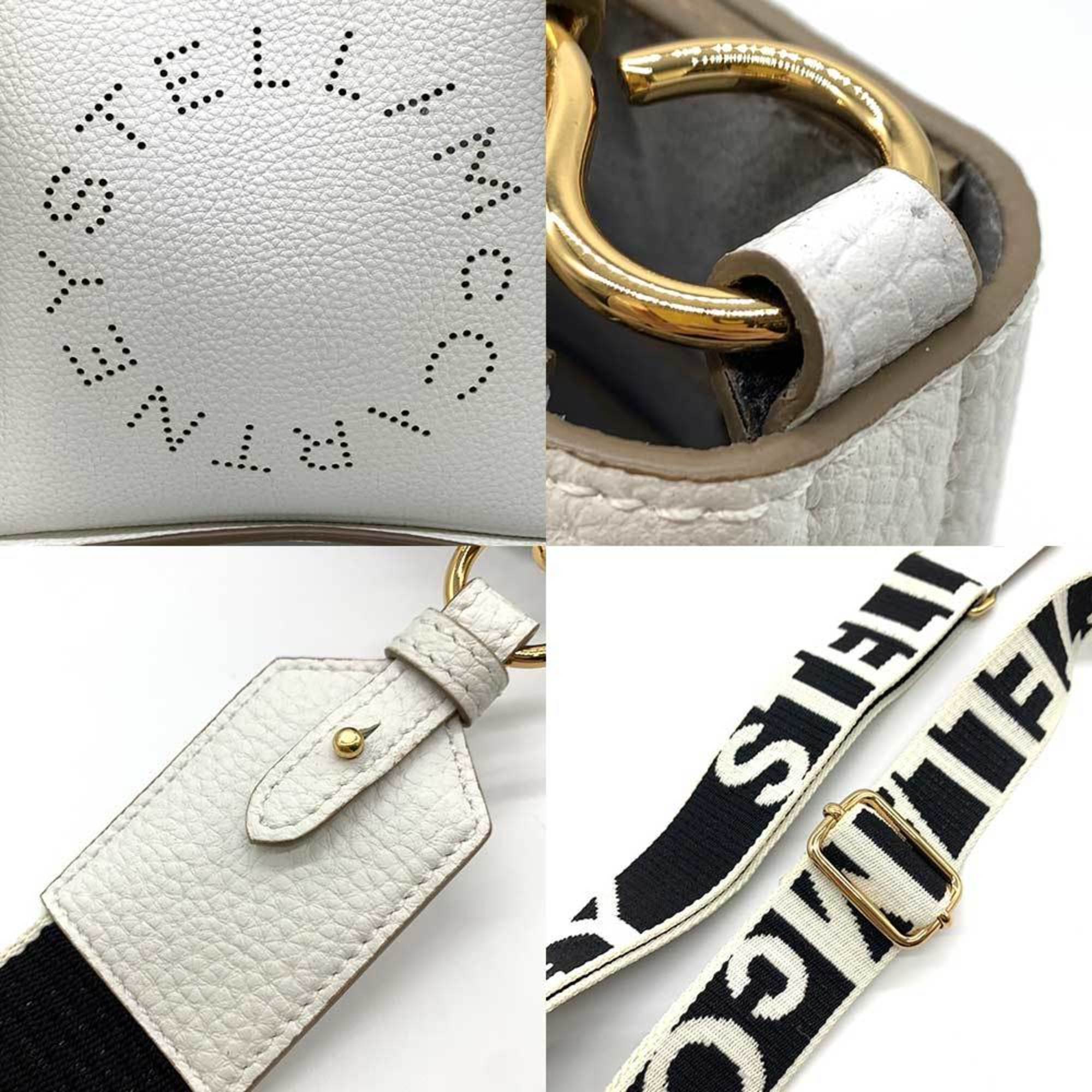 Stella McCartney Bag Shoulder White Crossbody Punching Circle Women's Faux Leather 700073 MCCARTNEY