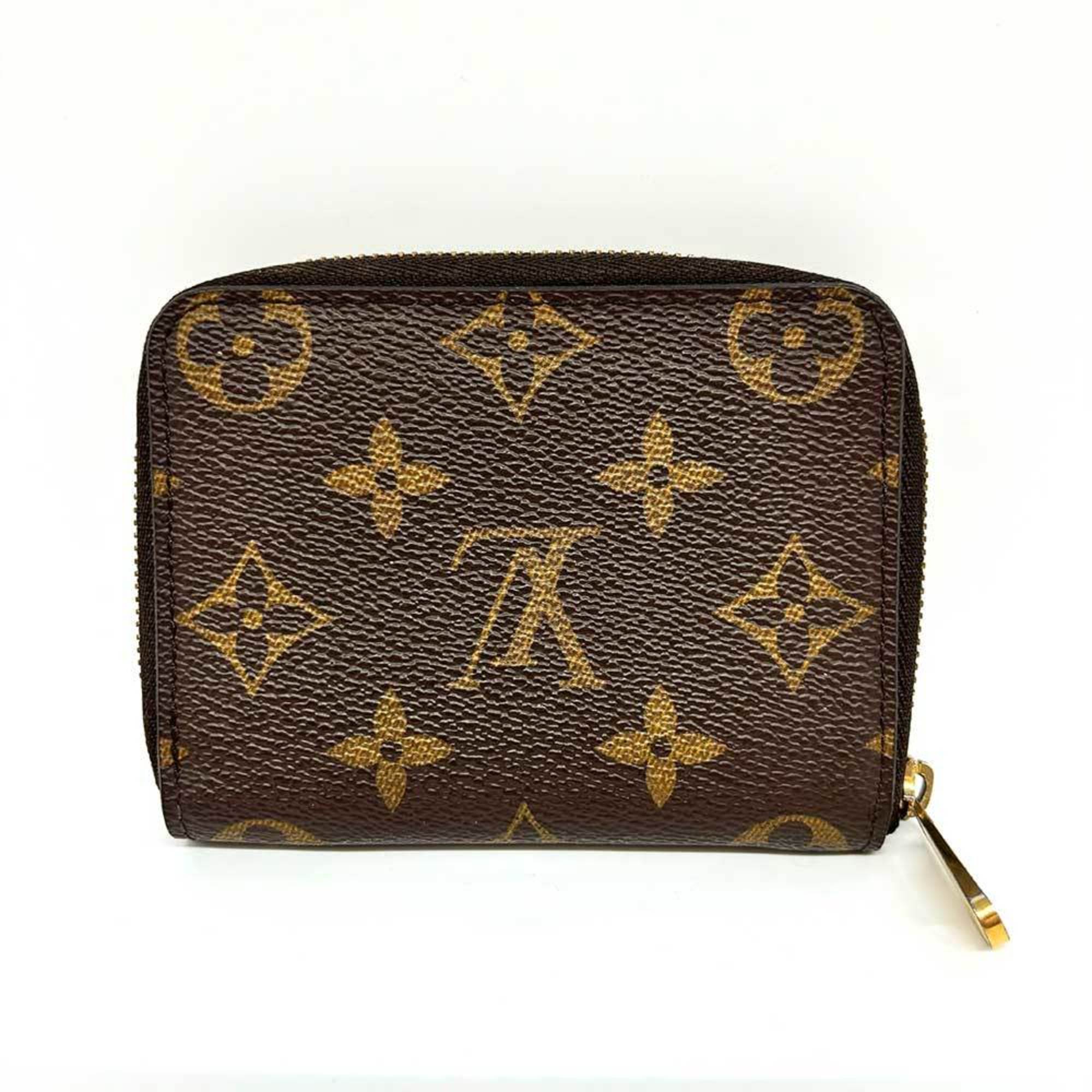 Louis Vuitton Zippy Coin Purse Monogram Compact Wallet Brown Must-Have Leather M60067 LOUIS VUITTON