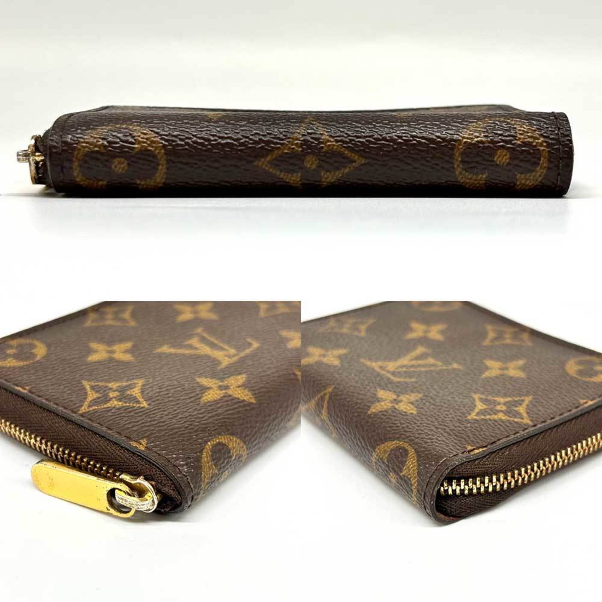 Louis Vuitton Zippy Coin Purse Monogram Compact Wallet Brown Must-Have Leather M60067 LOUIS VUITTON