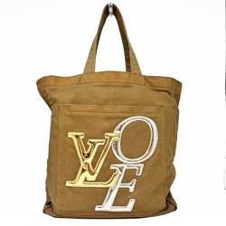 Louis Vuitton That's Love Tote Bag THAT'S LOVE Camel Canvas Gold Silver M95466 LOUIS VUITTON