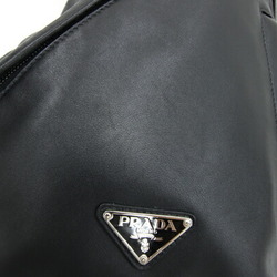 Prada Body Bag 2VZ092 Black Leather Men's Triangle Shoulder PRADA