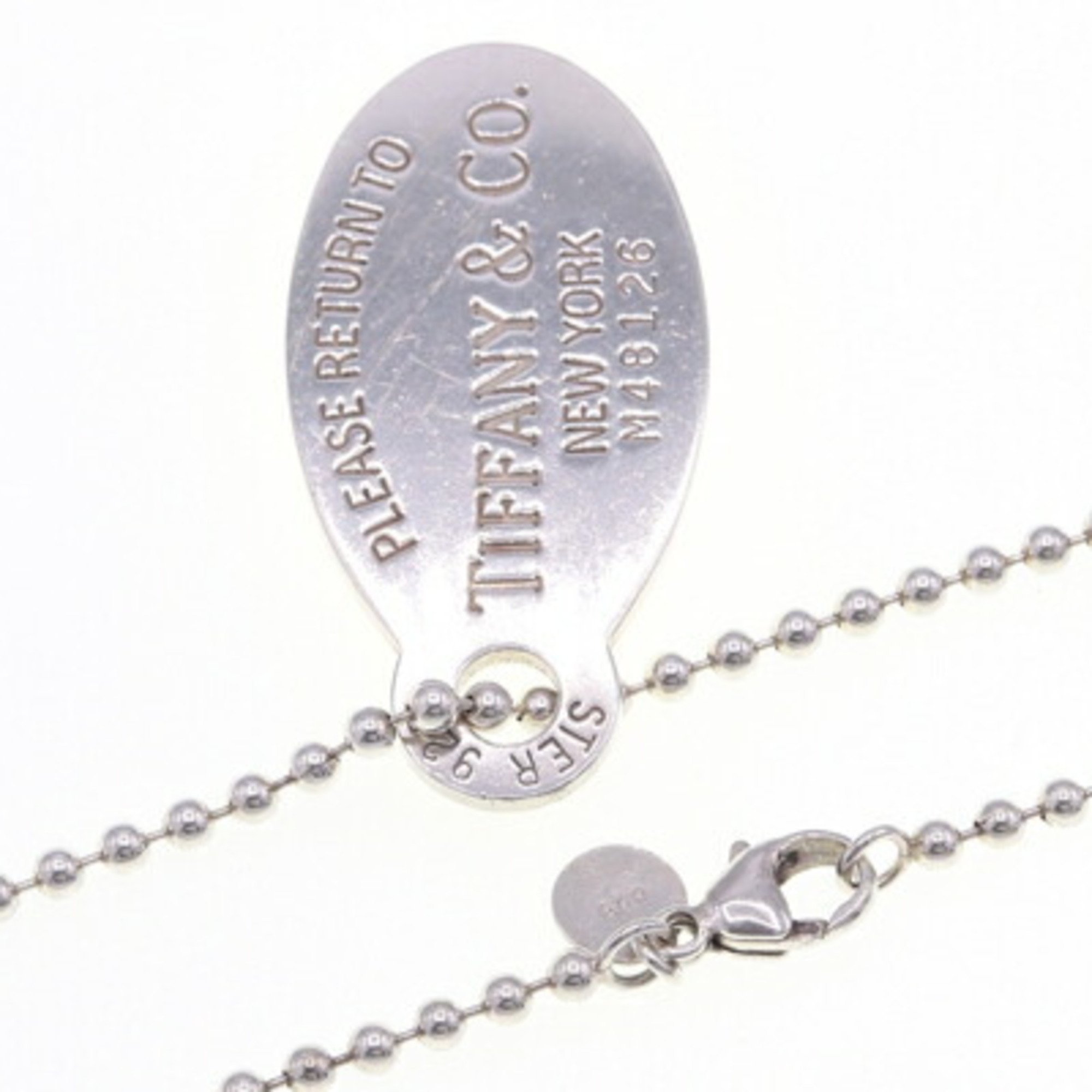 Tiffany Necklace Return to SV Sterling Silver 925 RTT Tag Choker Pendant Women's TIFFANY&Co.