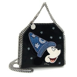 Stella McCartney Handbag Disney Fantasia Falabella Tiny Tote Bag 391698 Black Velour Shoulder Mickey Collaboration Stone Women's