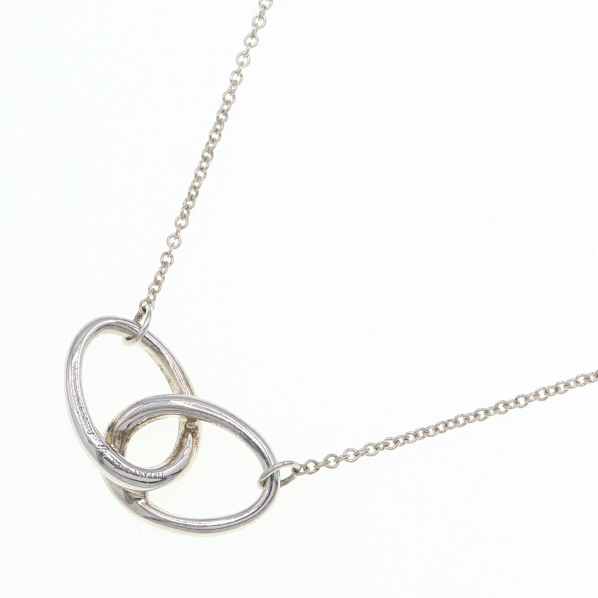 Tiffany Necklace Elsa Peretti Double Loop SV Sterling Silver 925 Women's TIFFANY&Co.