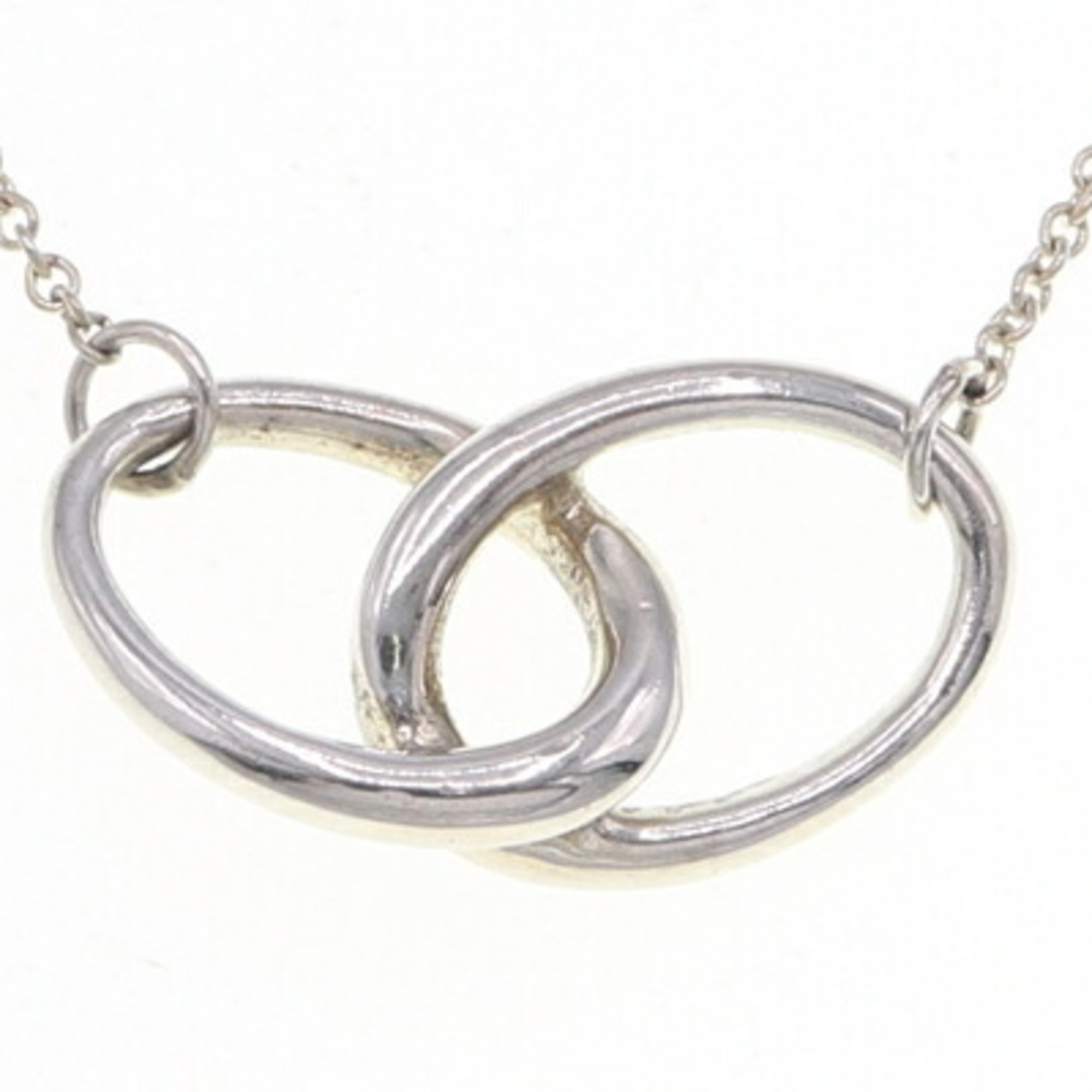 Tiffany Necklace Elsa Peretti Double Loop SV Sterling Silver 925 Women's TIFFANY&Co.