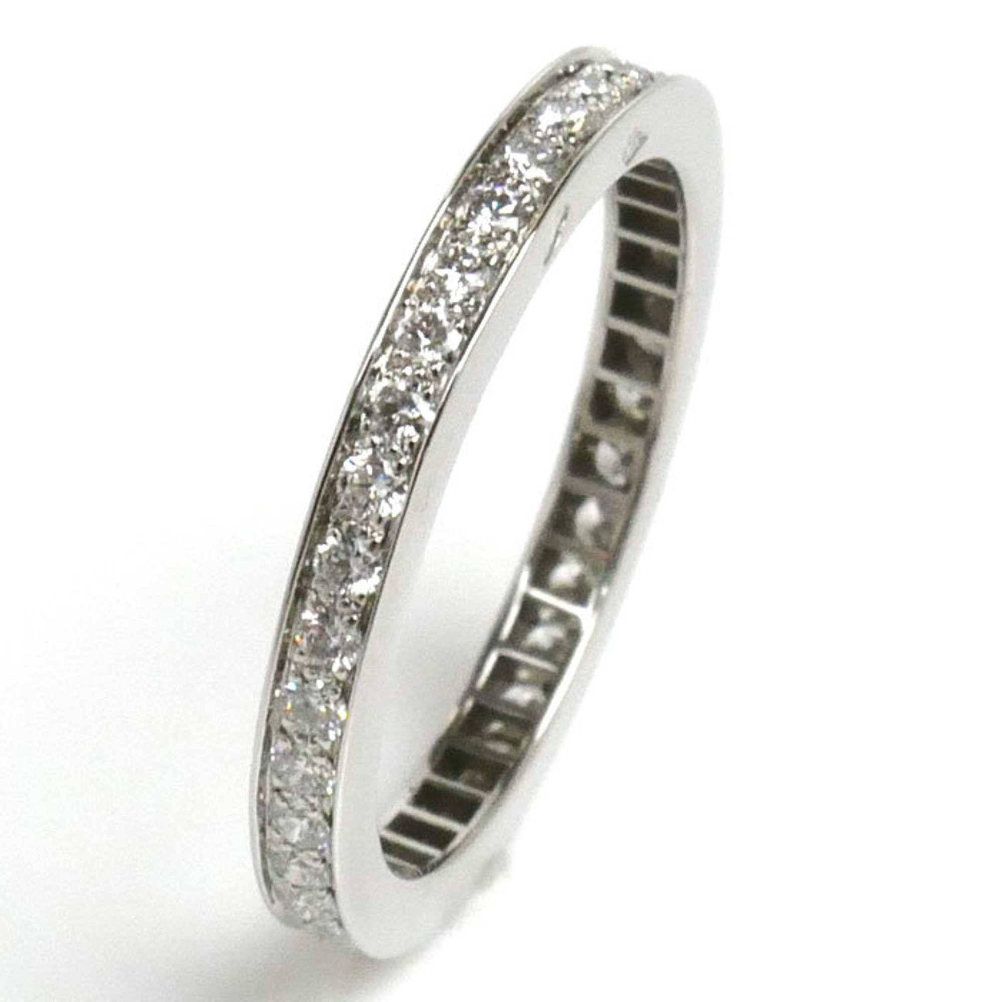 Van Cleef & Arpels Pt950 Platinum Romance Full Eternity Diamond Ring, Diamond, Size 6, 46, 2.3g, Women's