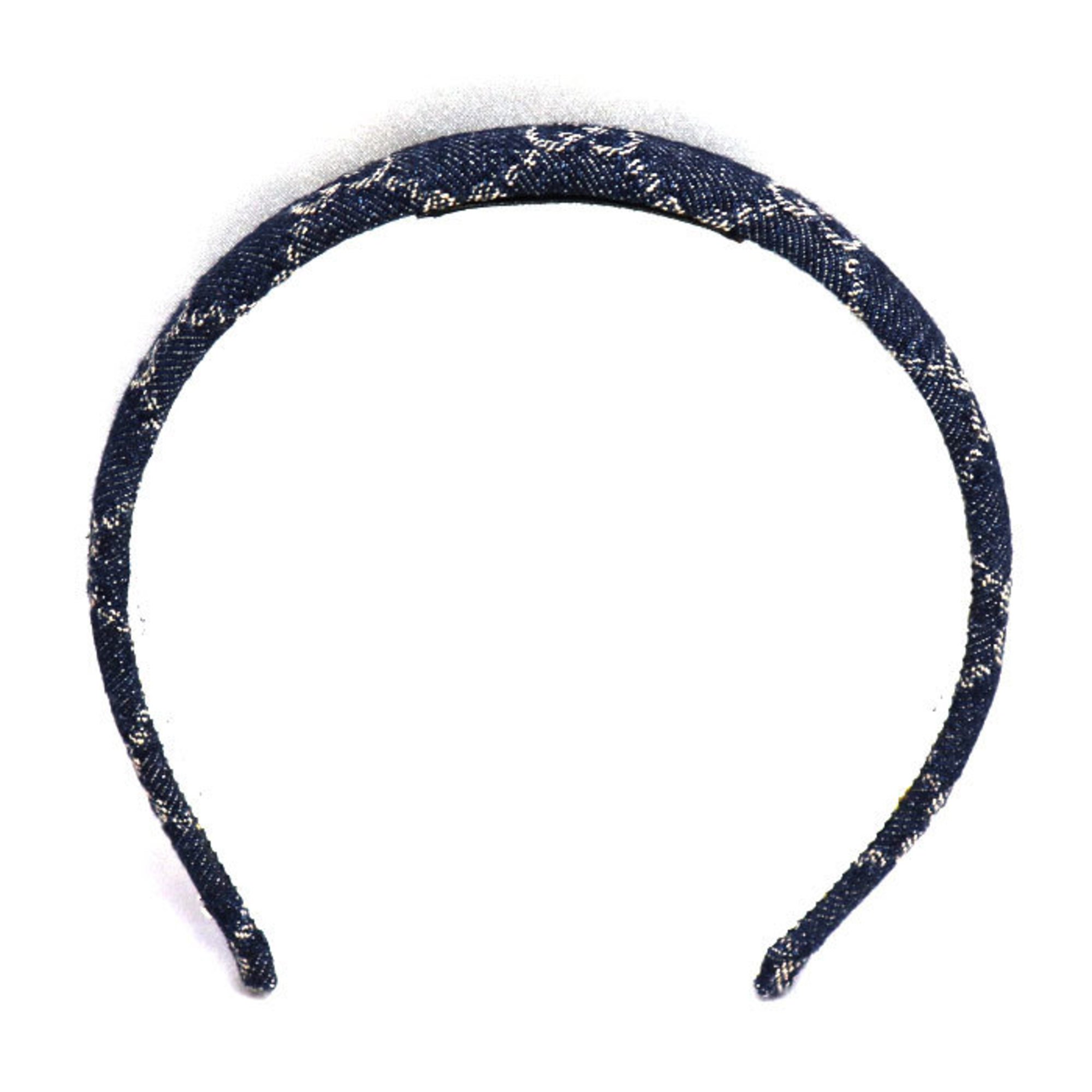 GUCCI Eco-Wash Denim Headband, Navy, 652835 3HAAH, Women's