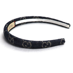 GUCCI Eco-Wash Denim Headband, Navy, 652835 3HAAH, Women's