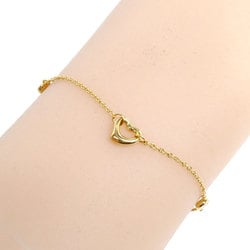 TIFFANY&Co. Tiffany K18PG Pink Gold By the Yard Heart 2P Diamond Bracelet 60149892 1.9g 17cm Women's