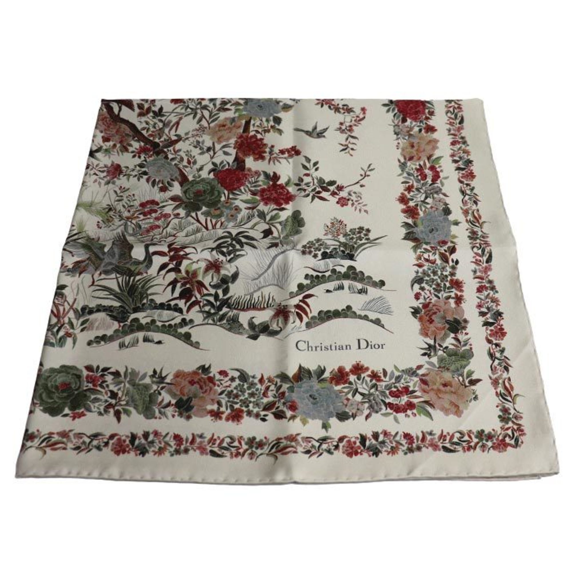 Christian Dior CARRE SPECIAL JARDIN D'HIVER 90 Scarf Muffler Multicolor 25JAH090ZKD0 Women's