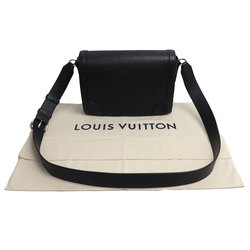 LOUIS VUITTON Louis Vuitton New Flap Shoulder Bag Taiga Black M30807 IC Men's