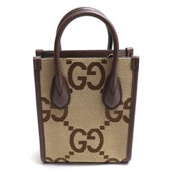 GUCCI Jumbo GG Tote Handbag Brown Beige 699406 Women's