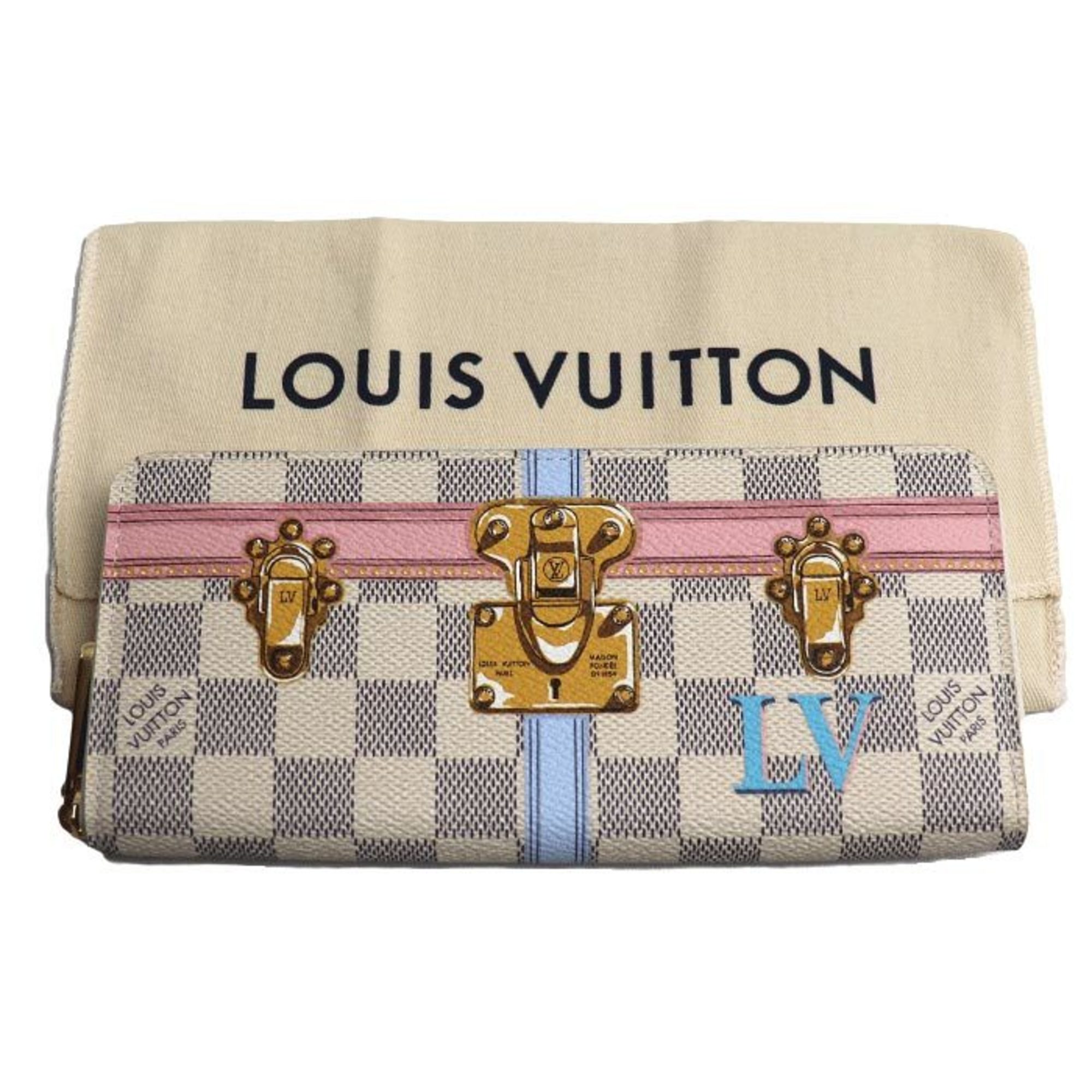 LOUIS VUITTON Louis Vuitton Portefeuille Clemence Long Wallet Round Multicolor N60109 Women's