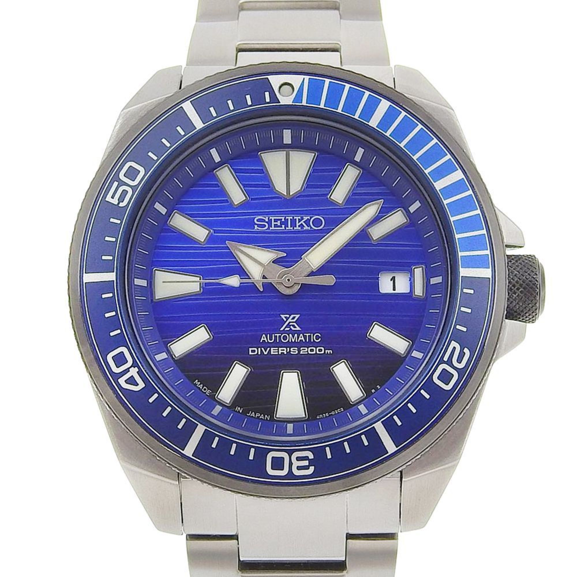 Seiko Prospex Samurai Date 4R35 01X0 SBDY019 Blue Dial SS Automatic Approx. 42mm