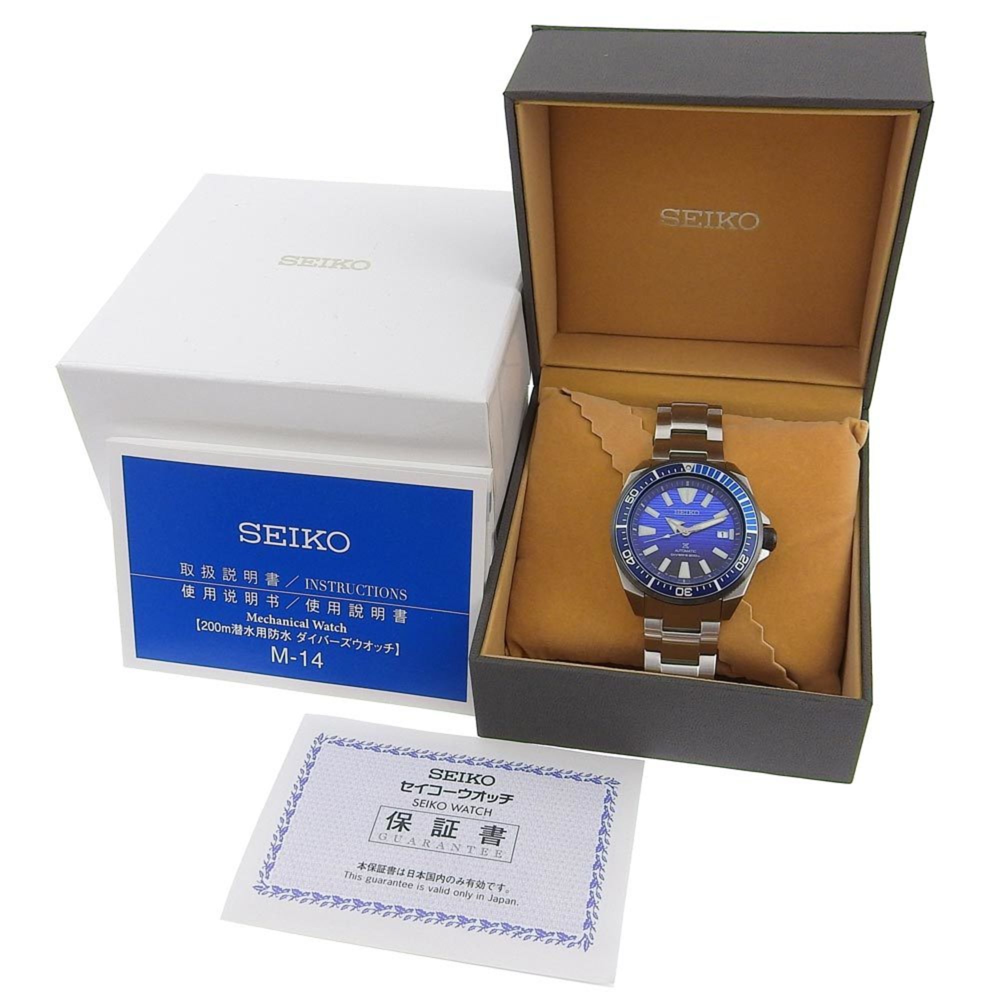 Seiko Prospex Samurai Date 4R35 01X0 SBDY019 Blue Dial SS Automatic Approx. 42mm