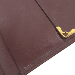 CARTIER Must Line Tri-fold Wallet Leather Bordeaux