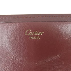 CARTIER Must Line Tri-fold Wallet Leather Bordeaux