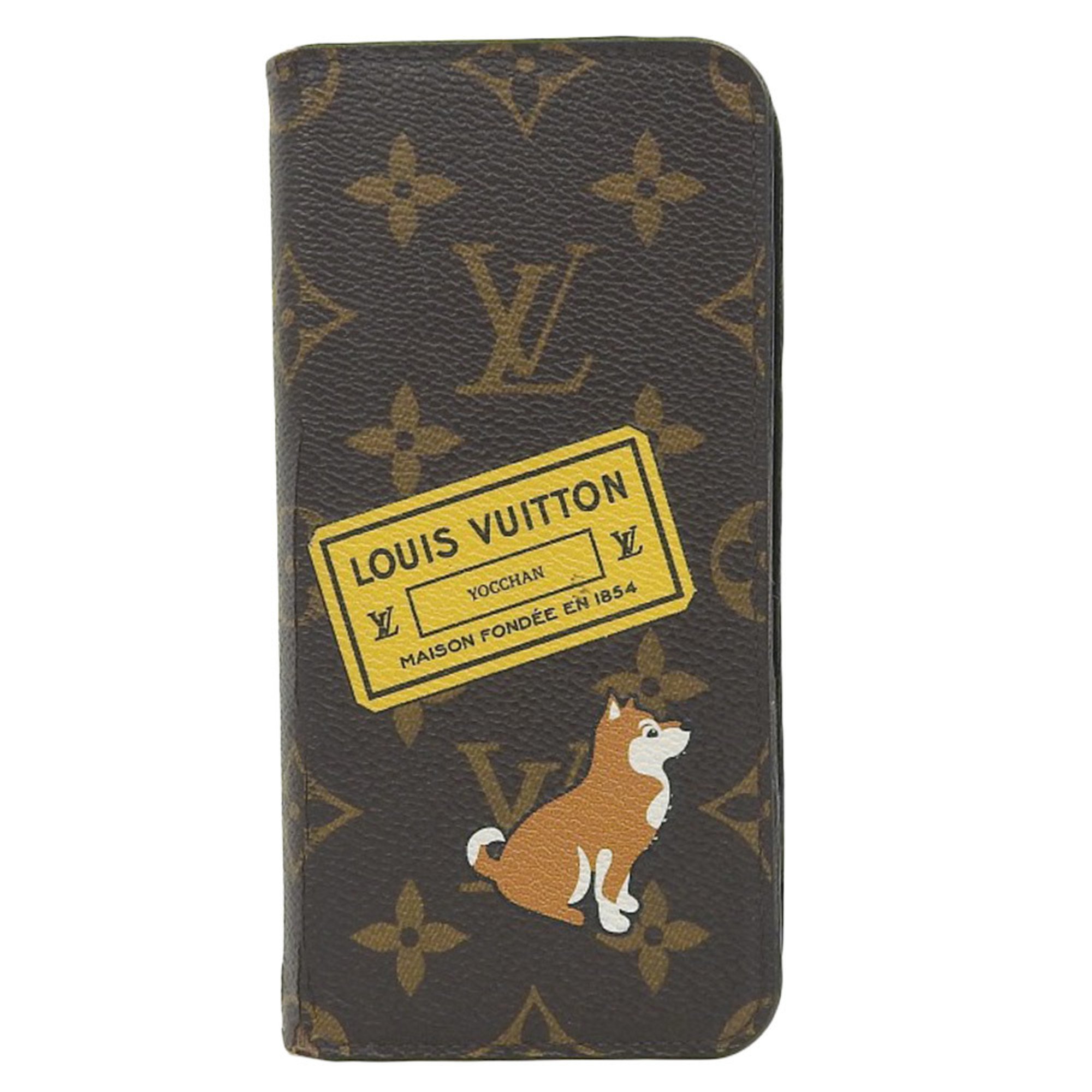 Louis Vuitton Monogram Folio Plus Dog Smartphone Case iPhone8