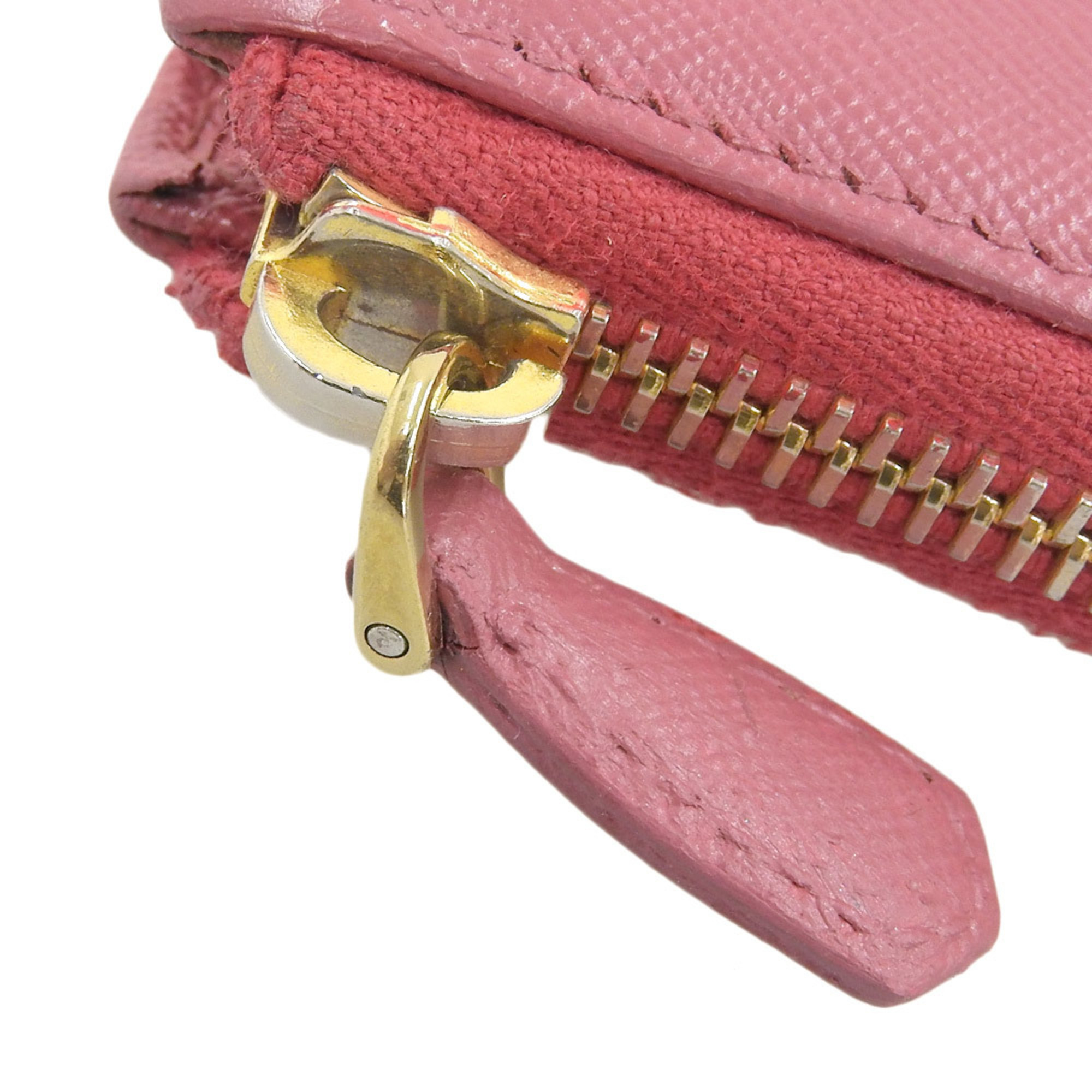 PRADA L-shaped long wallet 1M1183 Saffiano leather pink