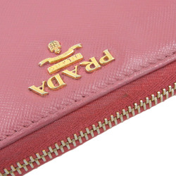 PRADA L-shaped long wallet 1M1183 Saffiano leather pink