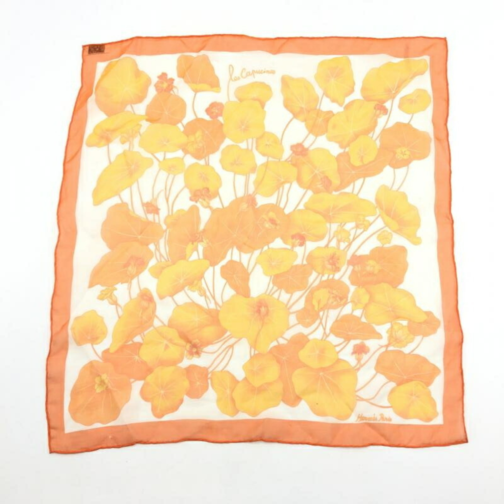 HERMES Carré 40 Scarf Orange Hermes Silk