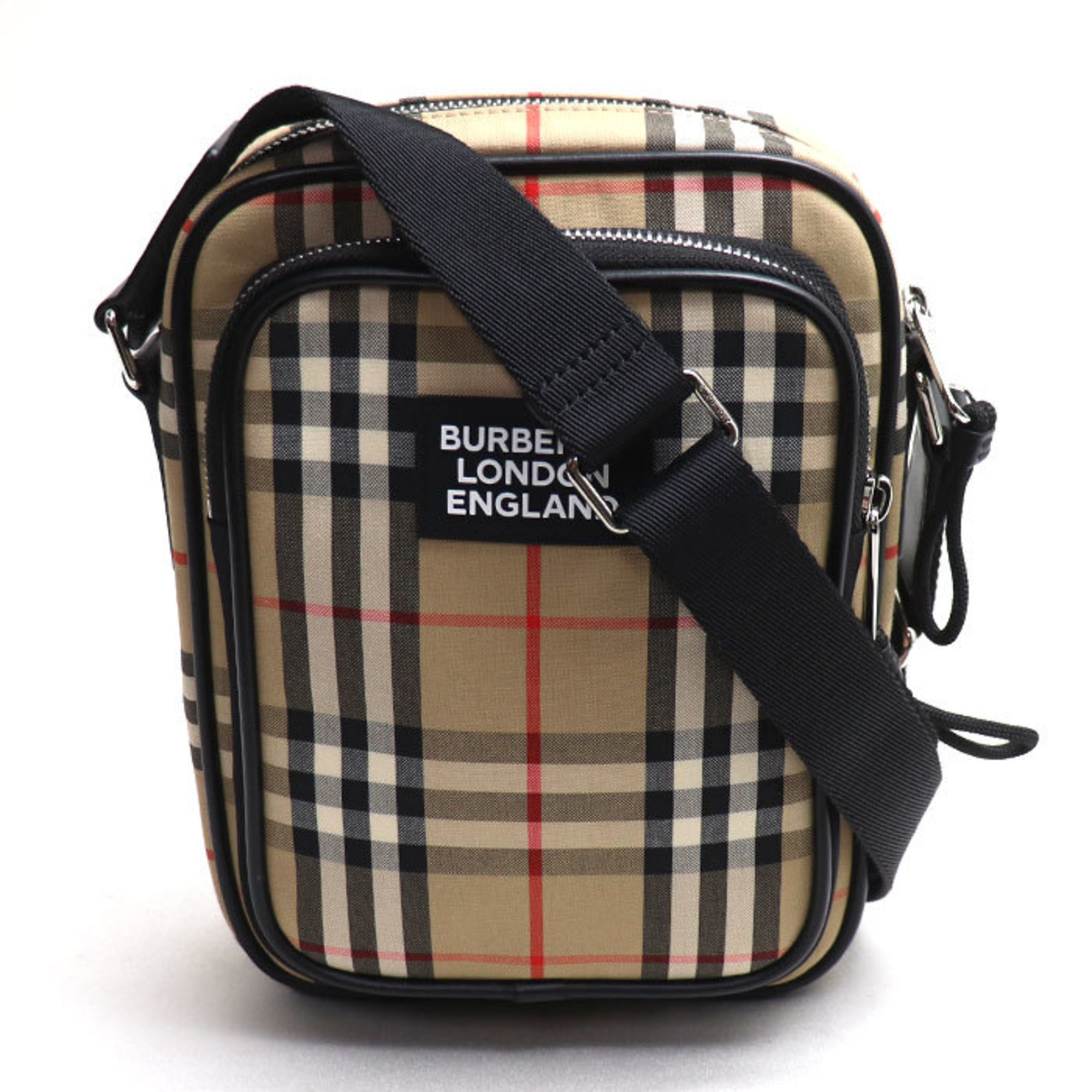 BURBERRY Check Crossbody Shoulder Bag Beige 8023381 Unisex