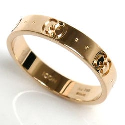 GUCCI K18PG Pink Gold Icon Ring, Size 16.5, 3.9g, Women's