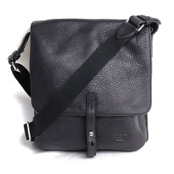 TUMI All Leather Shoulder Bag Black 6853D Men's