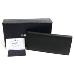 PRADA Prada Long Wallet Black 2MV836 053 F0002 Embossed Men's