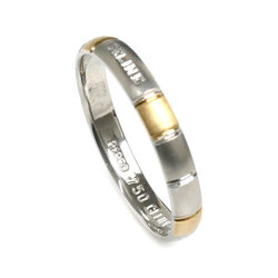 CELINE Pt850 Platinum K18YG Yellow Gold Ring Size 20 3.9g Men's