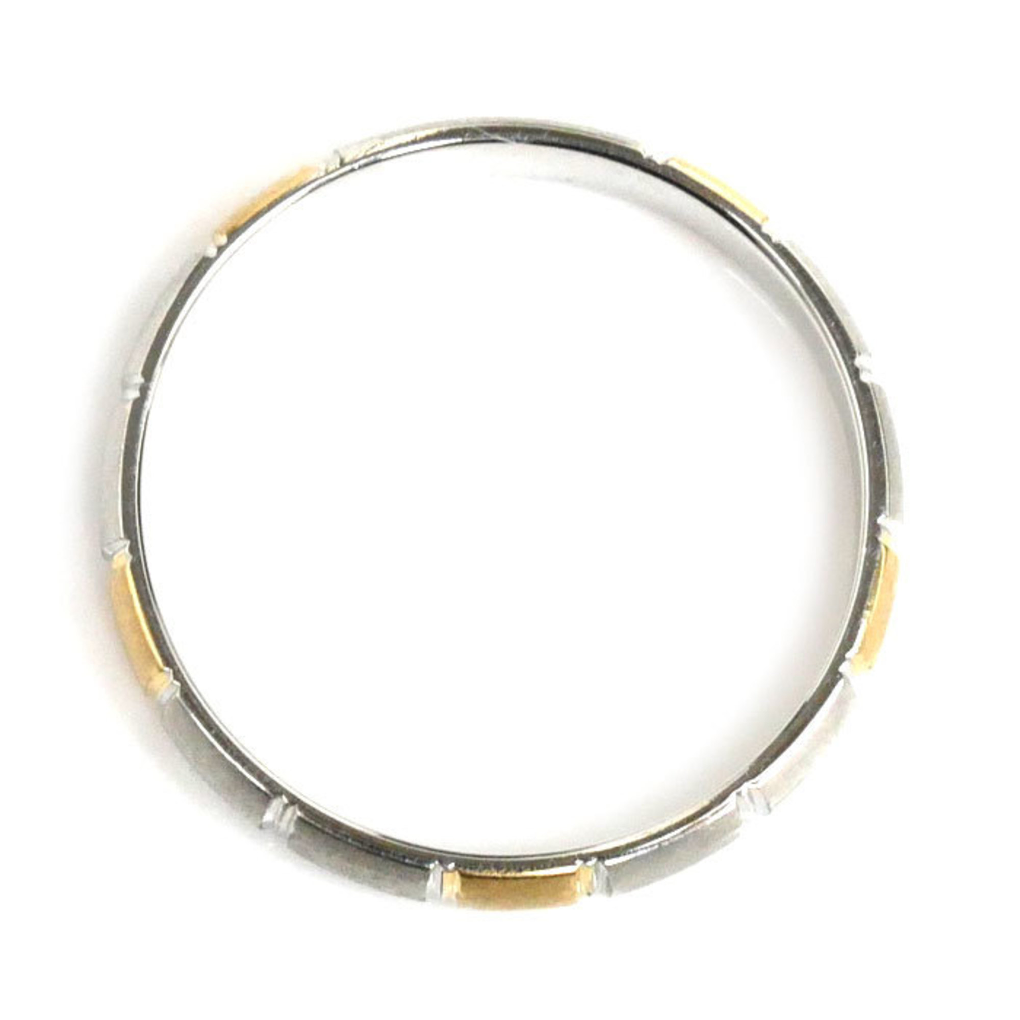 CELINE Pt850 Platinum K18YG Yellow Gold Ring Size 20 3.9g Men's