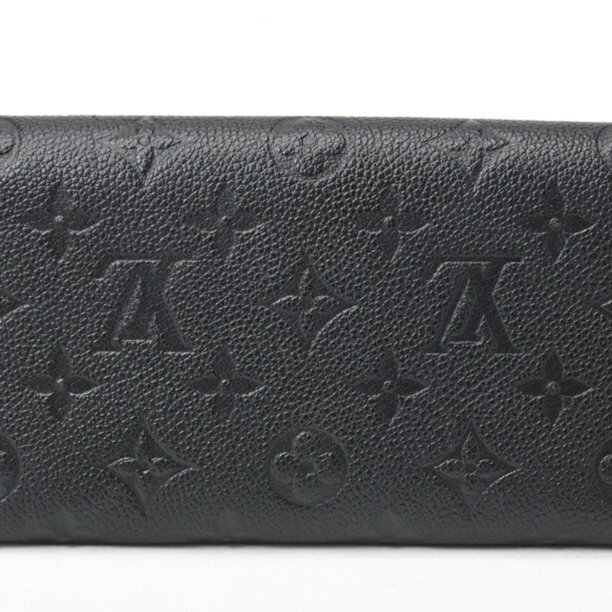 Louis Vuitton LOUIS VUITTON Portefeuille Sarah Long Flap Wallet M82257 Monogram Empreinte Noir (Black) S-155918