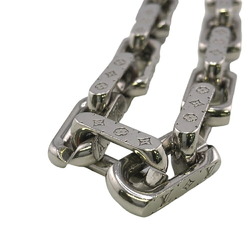 LOUIS VUITTON M64196 Collier Chain Monogram Necklace Silver Men's