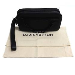 LOUIS VUITTON Louis Vuitton Pochette Volga Second Bag Taurillon Monogram Black M55703 Men's