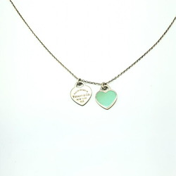 Tiffany & Co. Blue Double Heart Tag Pendant