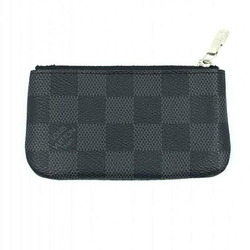 LOUIS VUITTON Damier Pochette Cle Wallet/Coin Case Black N60155 R-B Louis Vuitton