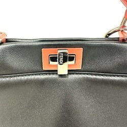 FENDI 8BN244 Peekaboo Handbag Black Women's