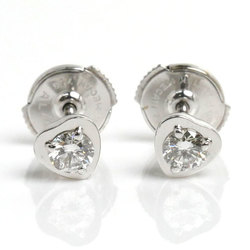 CARTIER Cartier K18WG White Gold Diamant Léger de Heart Earrings Diamond 2.4g Women's