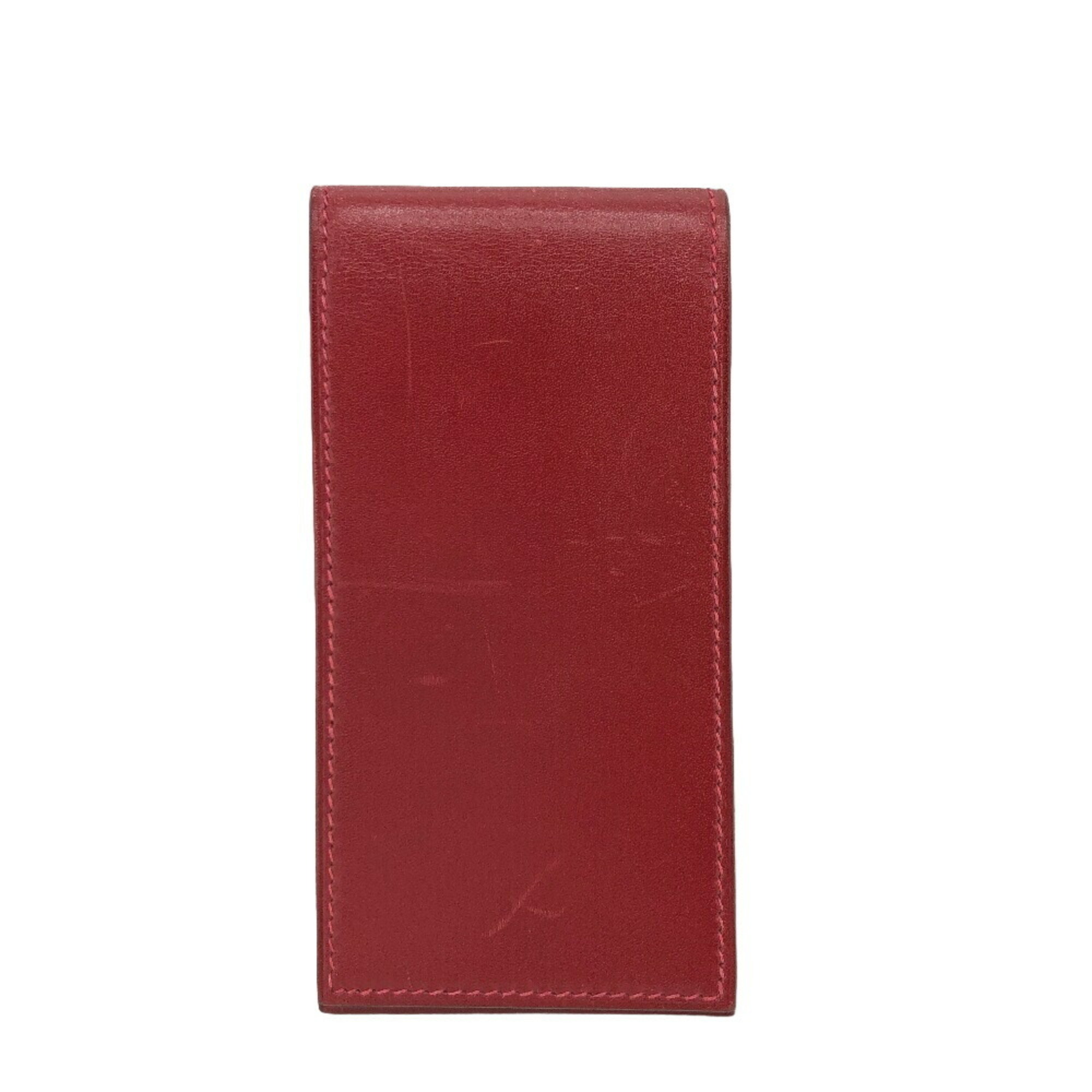 HERMES Hermes Memo Pad Cover Red Unisex