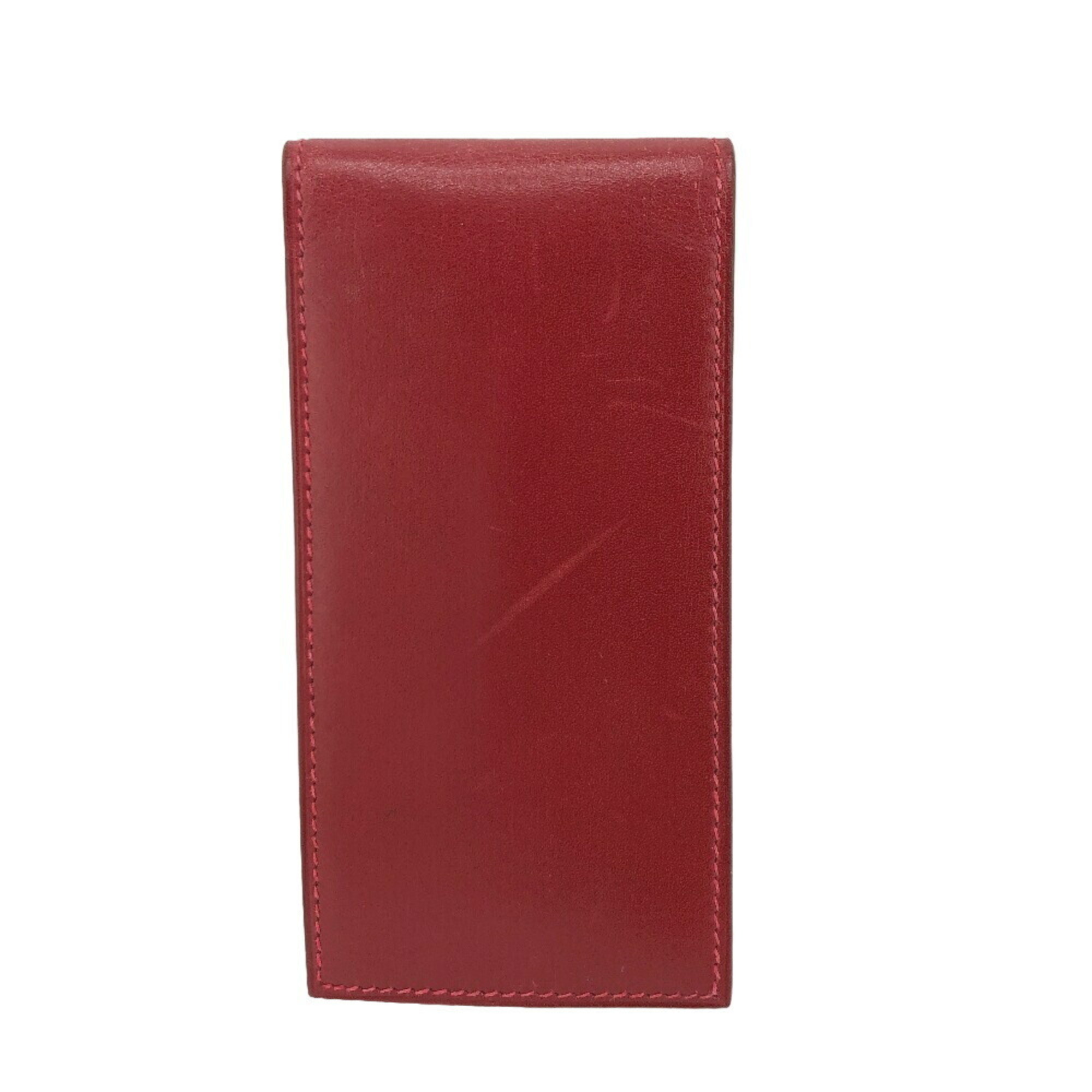 HERMES Hermes Memo Pad Cover Red Unisex