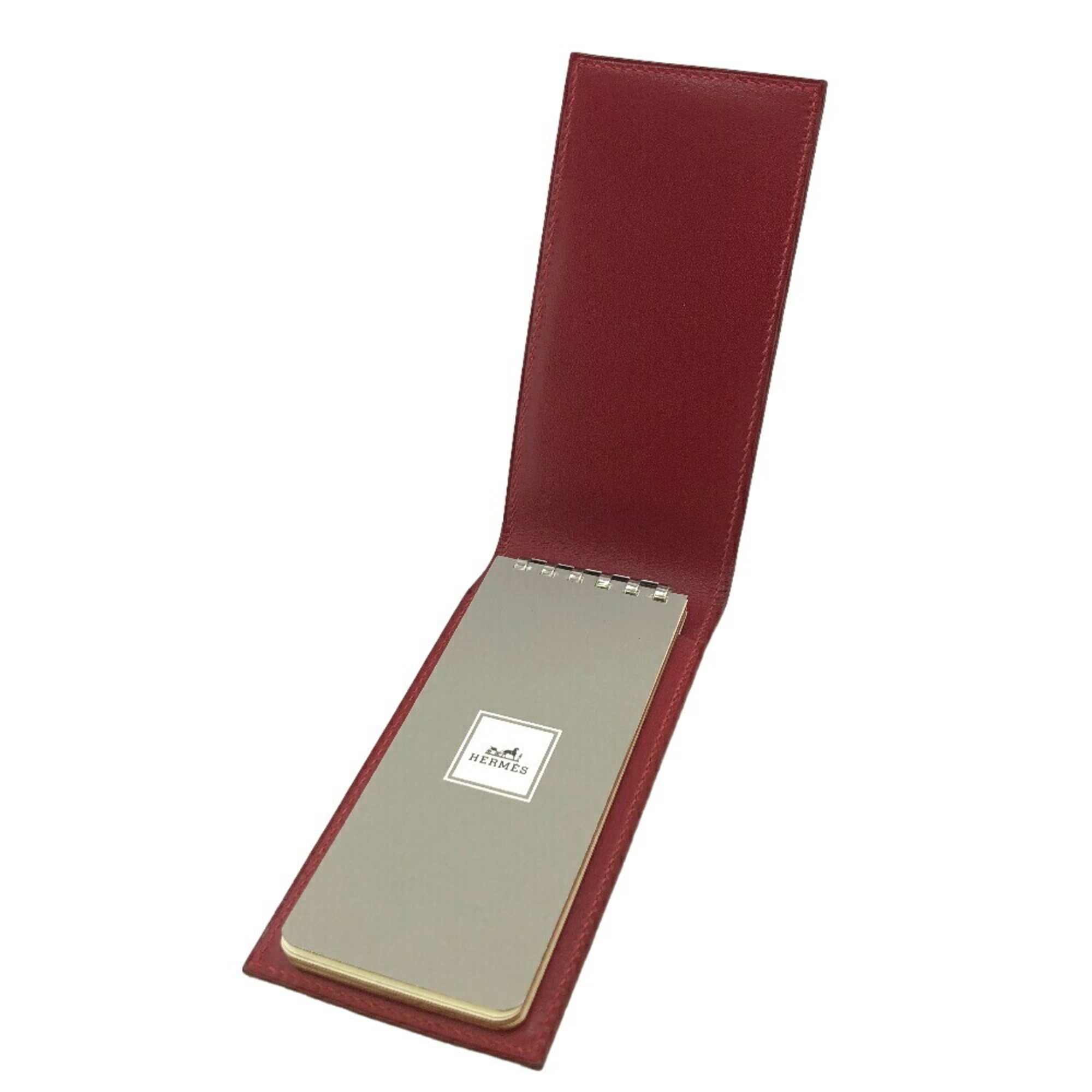 HERMES Hermes Memo Pad Cover Red Unisex