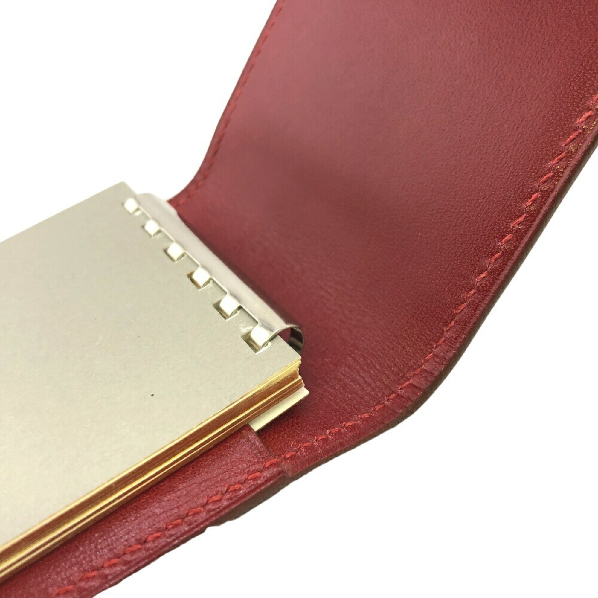 HERMES Hermes Memo Pad Cover Red Unisex