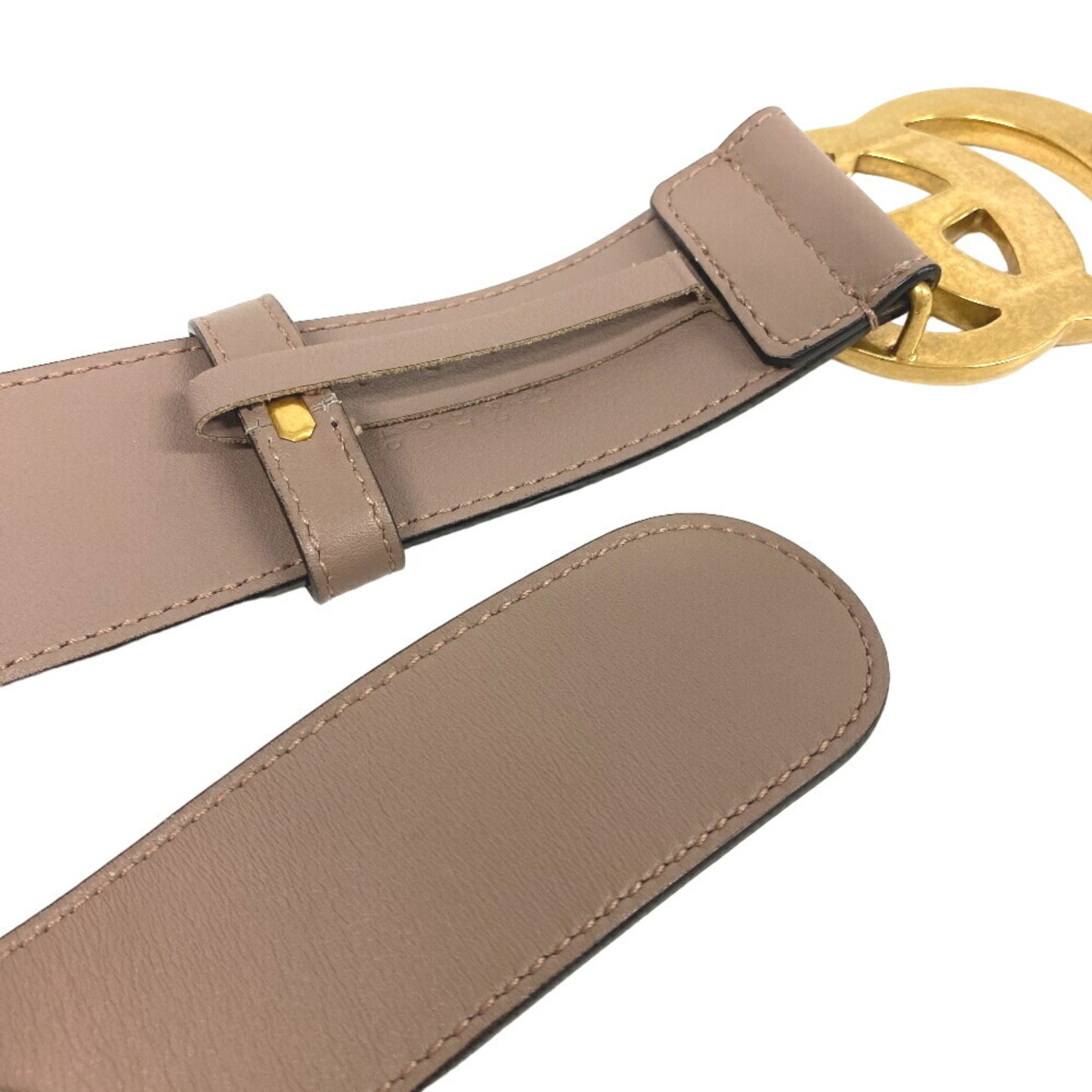 GUCCI 400593 75 30 GG Marmont Belt Beige Men's