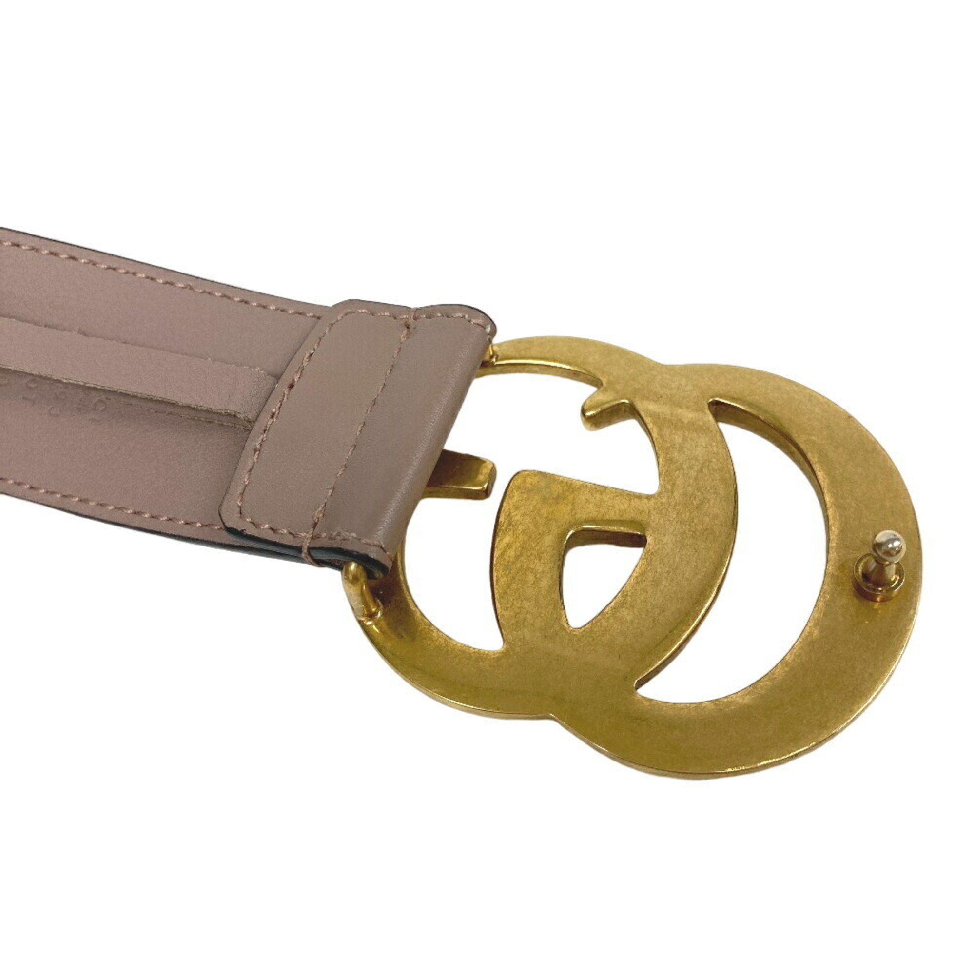 GUCCI 400593 75 30 GG Marmont Belt Beige Men's