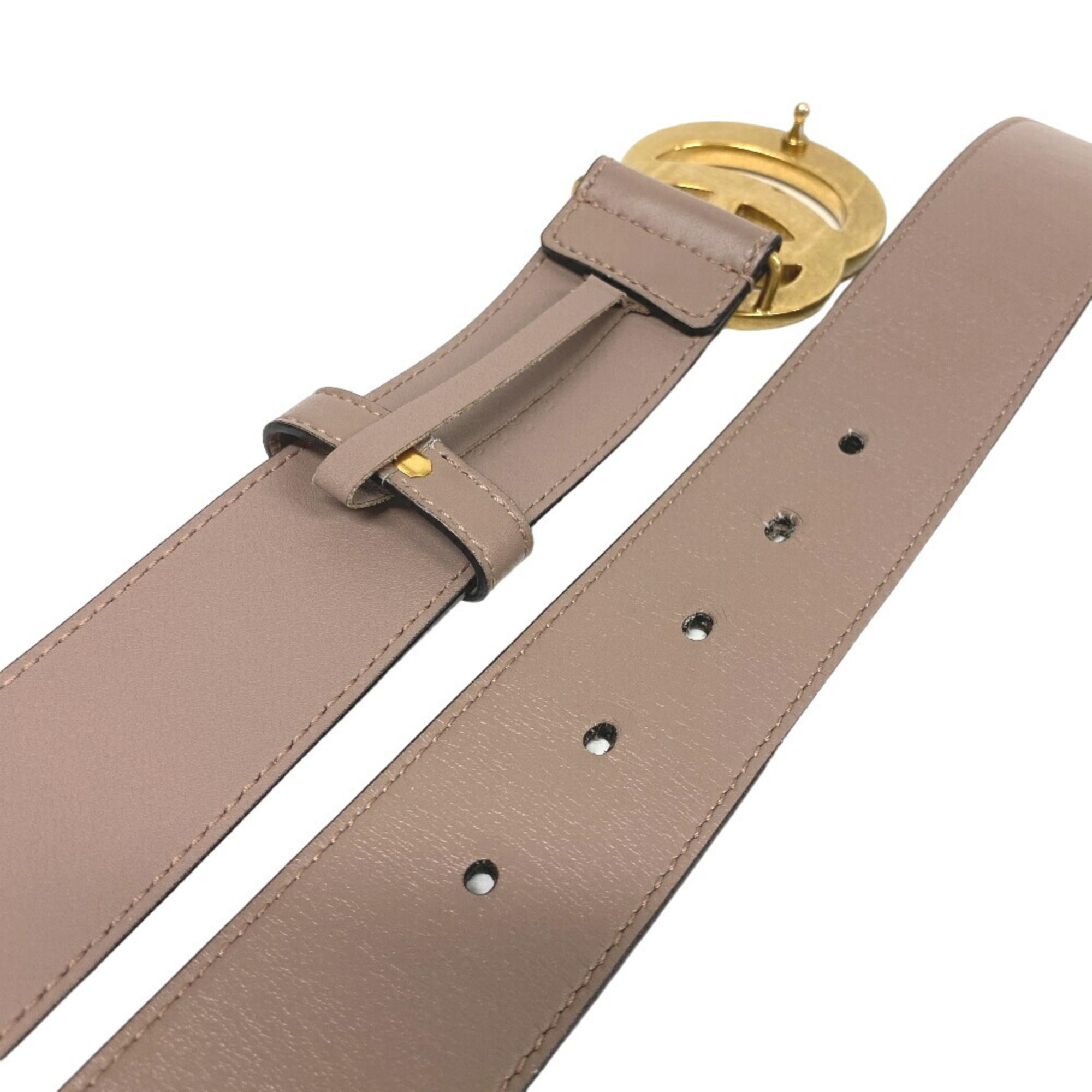 GUCCI 400593 75 30 GG Marmont Belt Beige Men's